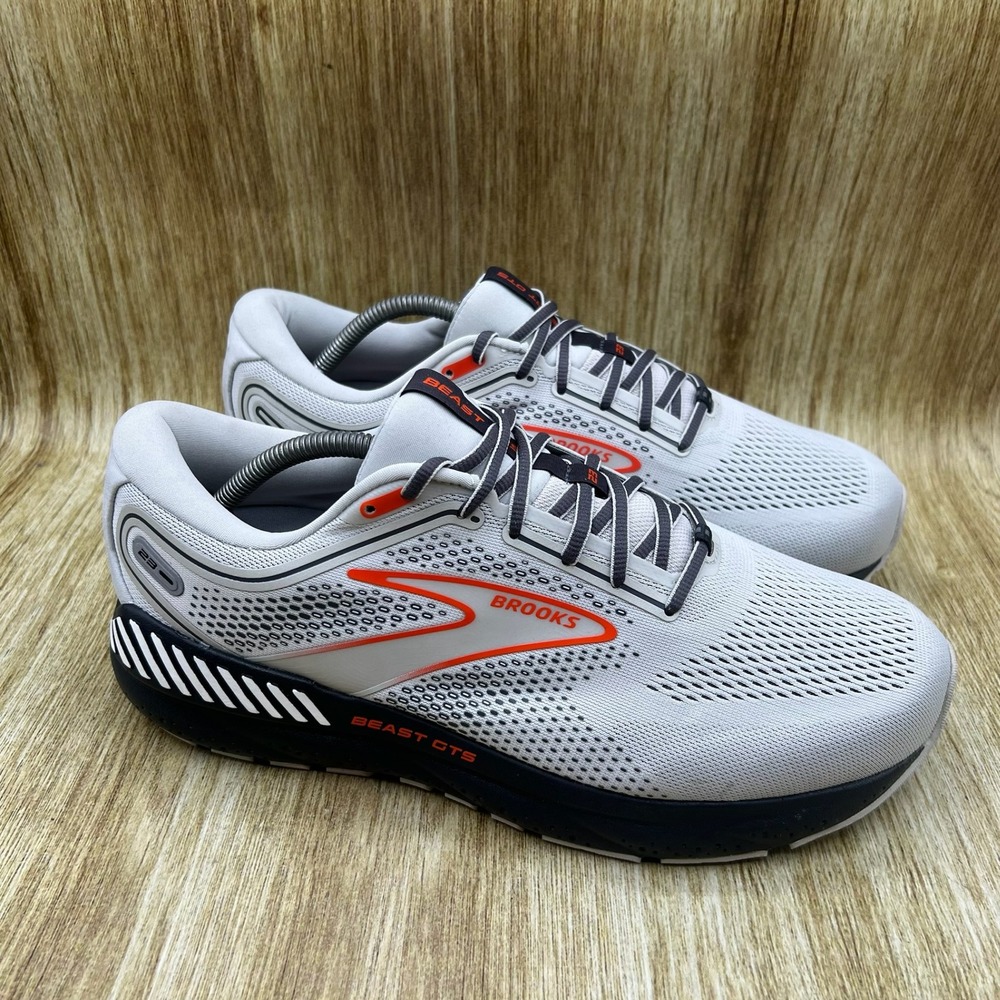 Brooks Beast GTS 23 Running Shoes Men's Size 10.5 Extra Wide 4E Grey 1104014E030